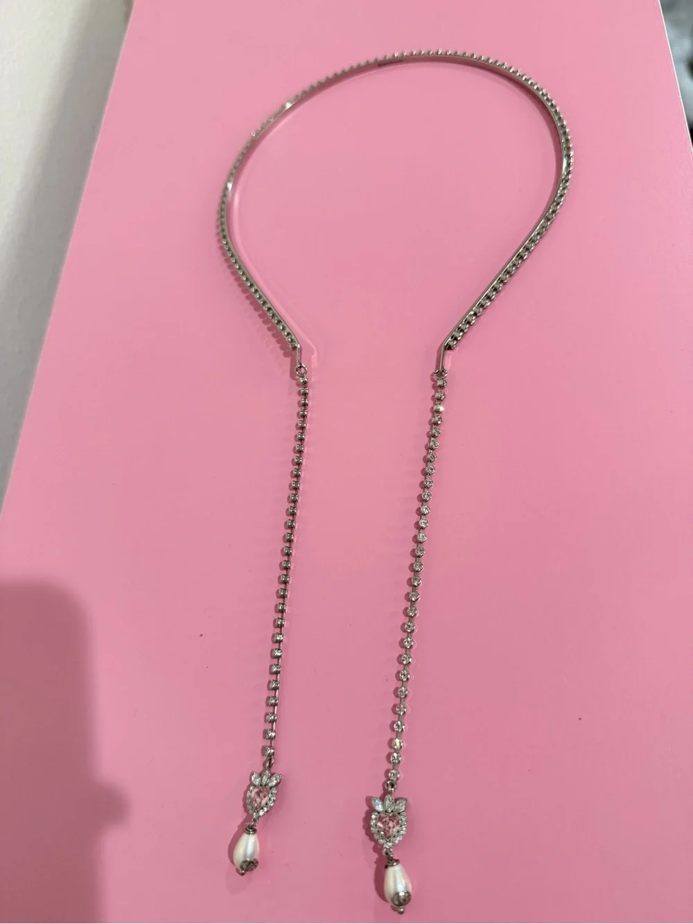 🩷RESERVED🩷Gucci Crystal Headband with Drop Pearls